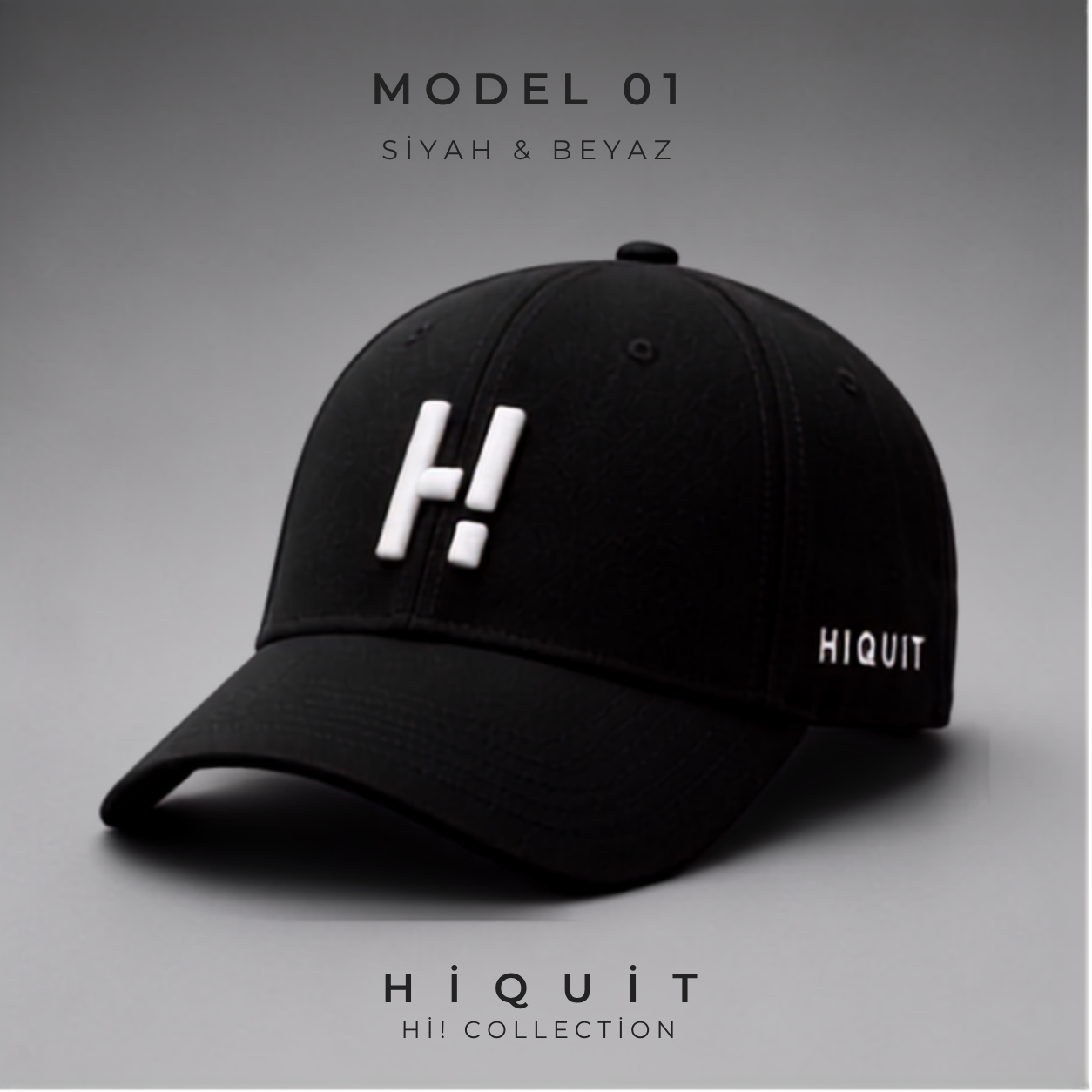 HIQUIT Hi! Collection Siyah & Beyaz Cap